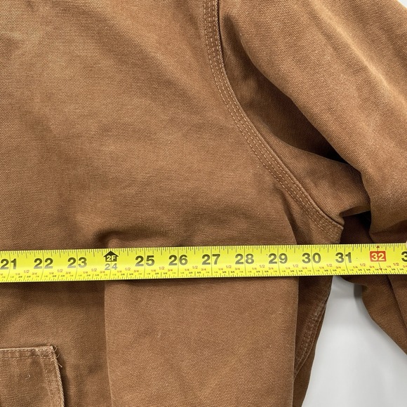 Carhartt J130 Brown Hooded Jacket Work Coat Size 2XL Tall - Picture 9 of 16